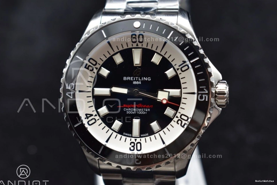Dial on Automatic Best 1:1 Bracelet 475 SS A Edition TF Black White SuperOcean 44 Chic 1231